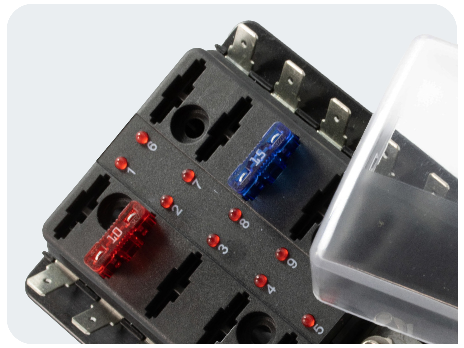 OptiFuse Blade Fuse Block with LED Indication: Visual Alerts for Circuit Protection and Maintenance