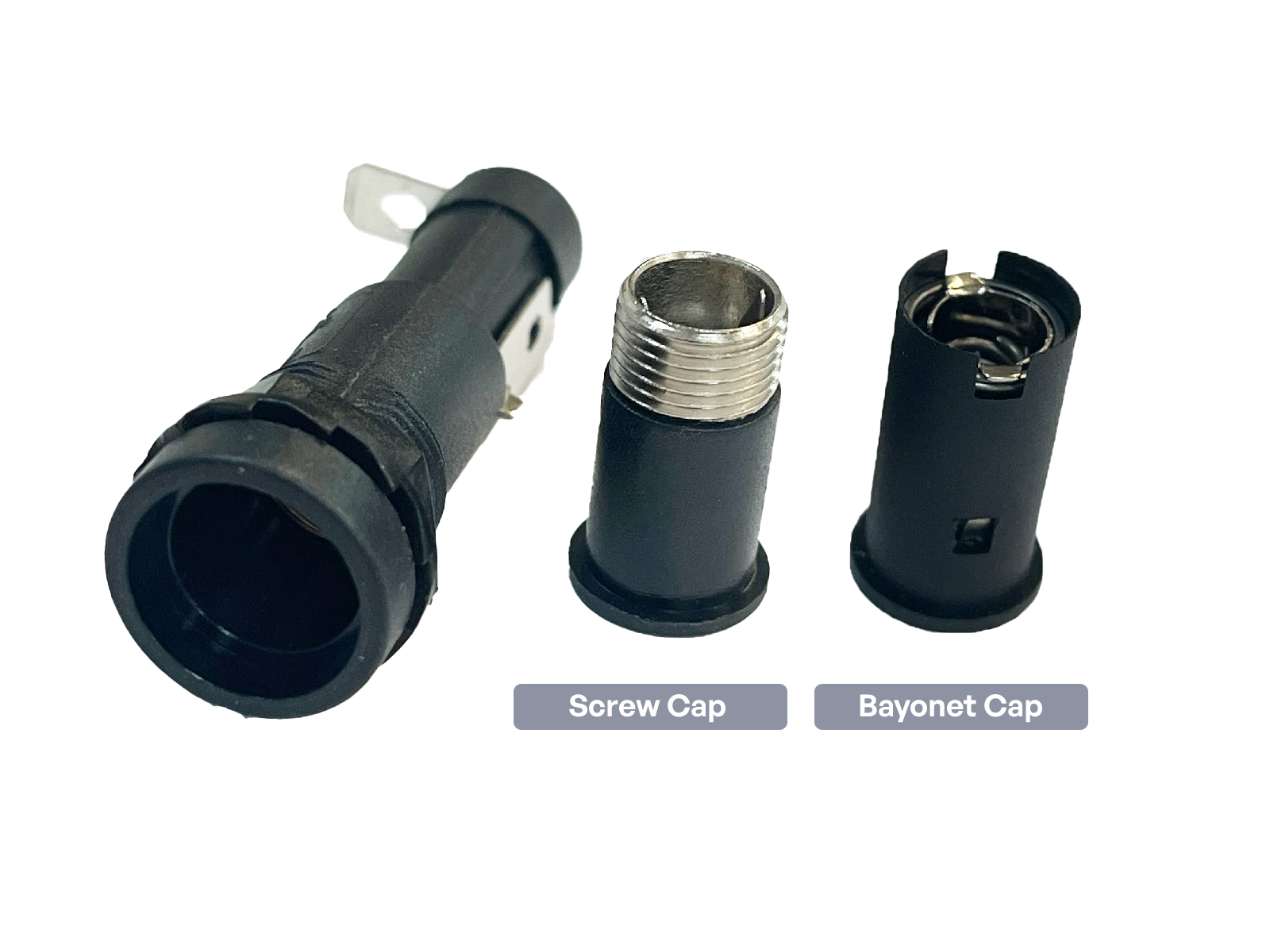 Screw Cap vs. Bayonet Cap Fuse Holders: Comparison of Cap Types for Secure and Accessible Fuse Mounting