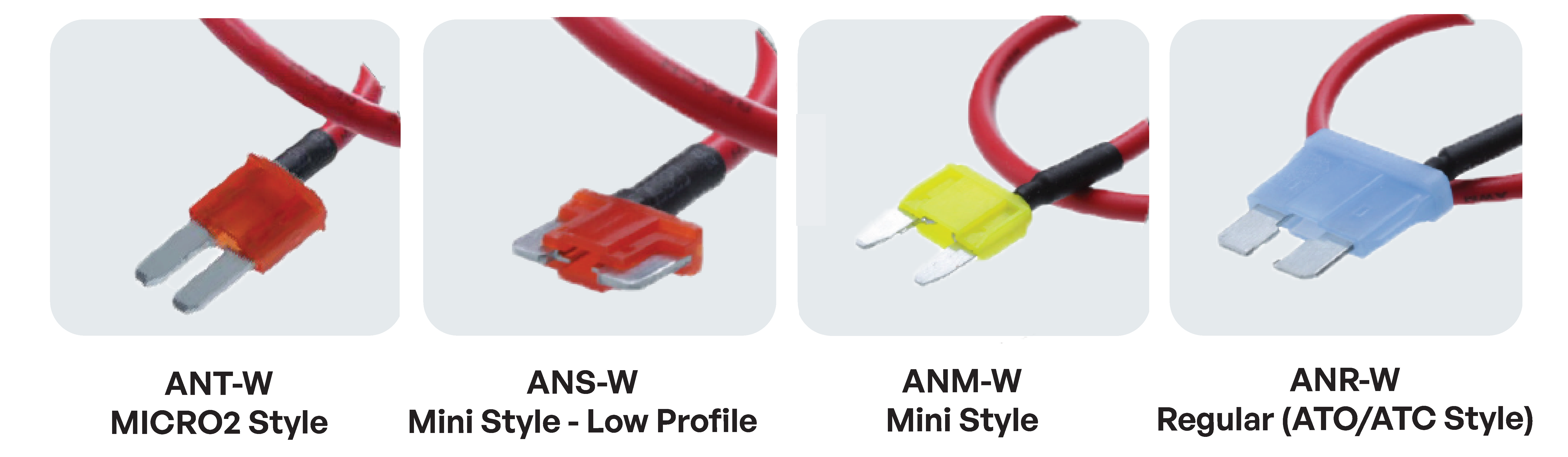 Full selection of OptiFuse fuse taps: various models for adding circuits to your electrical system.