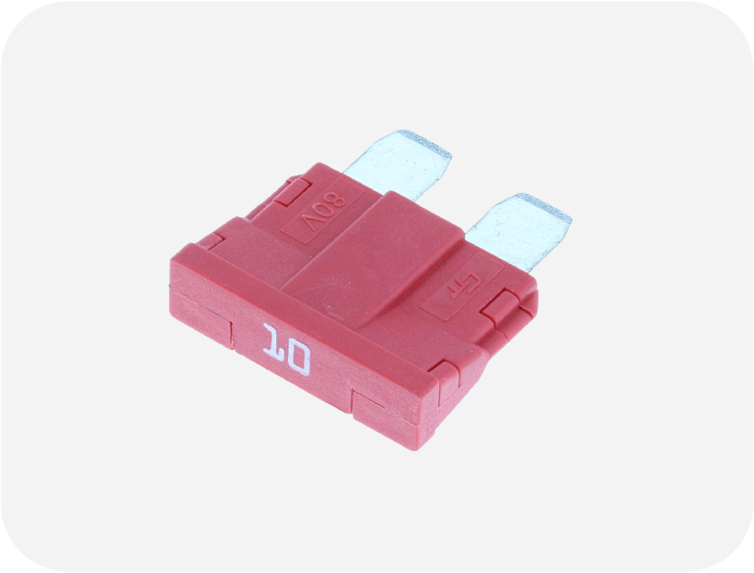 Close up of OptiFuse ANR80-UL ATO/ATC blade fuses (80VDC)