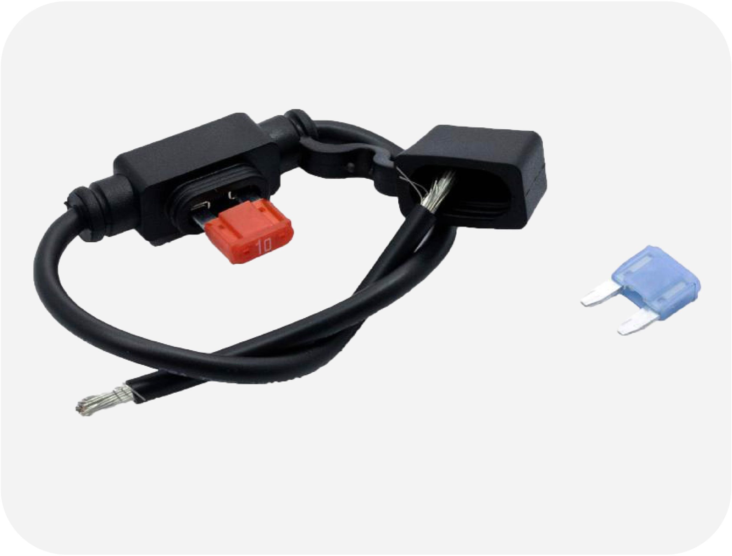 LPM-01 IP65 in-line Mini blade fuse holder with snap-on cap for automotive and marine wiring