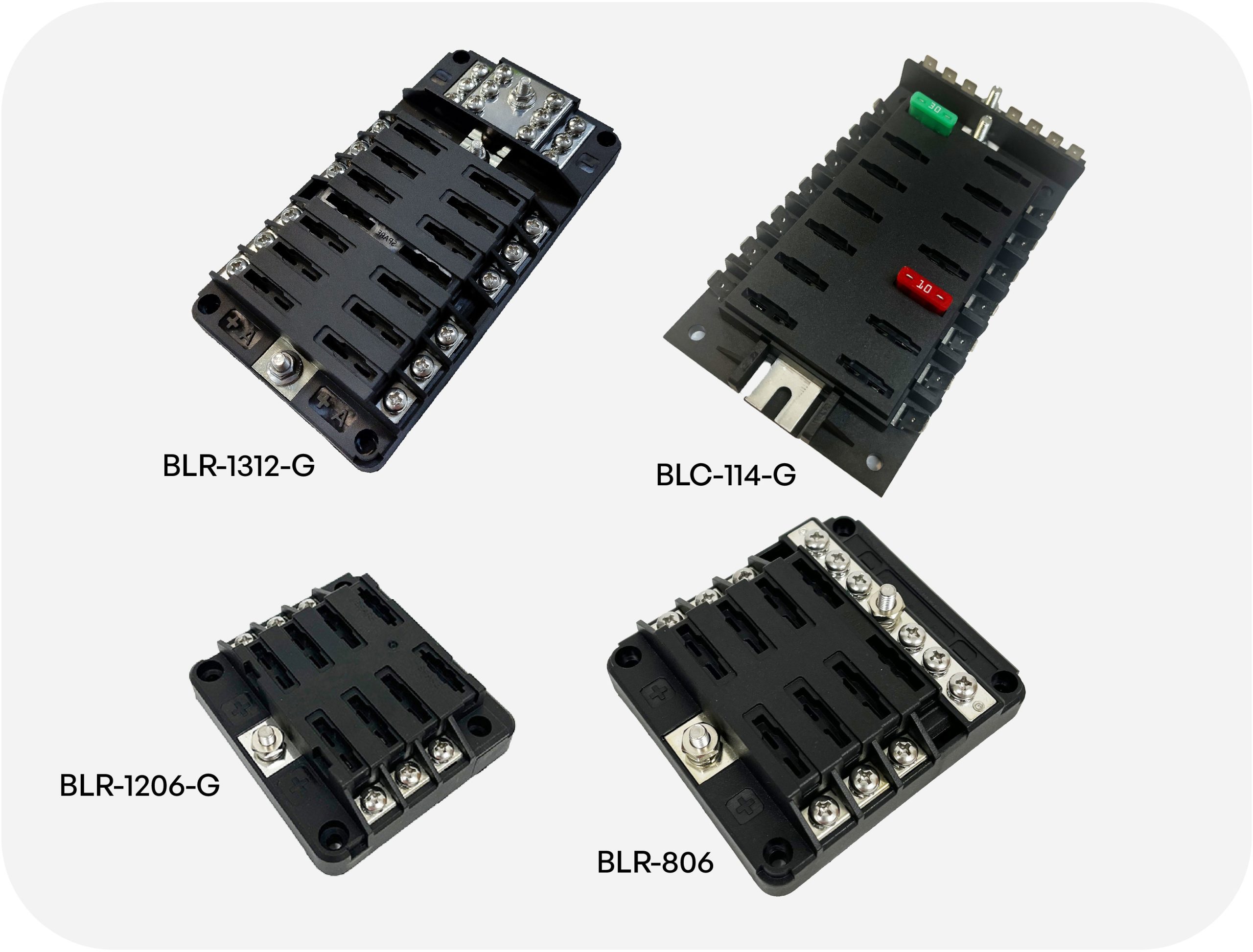 32V rated fuse block compared to OptiFuse BLC-114-G 80VDC fuse block showing why voltage rating matters for 48V DC circuits