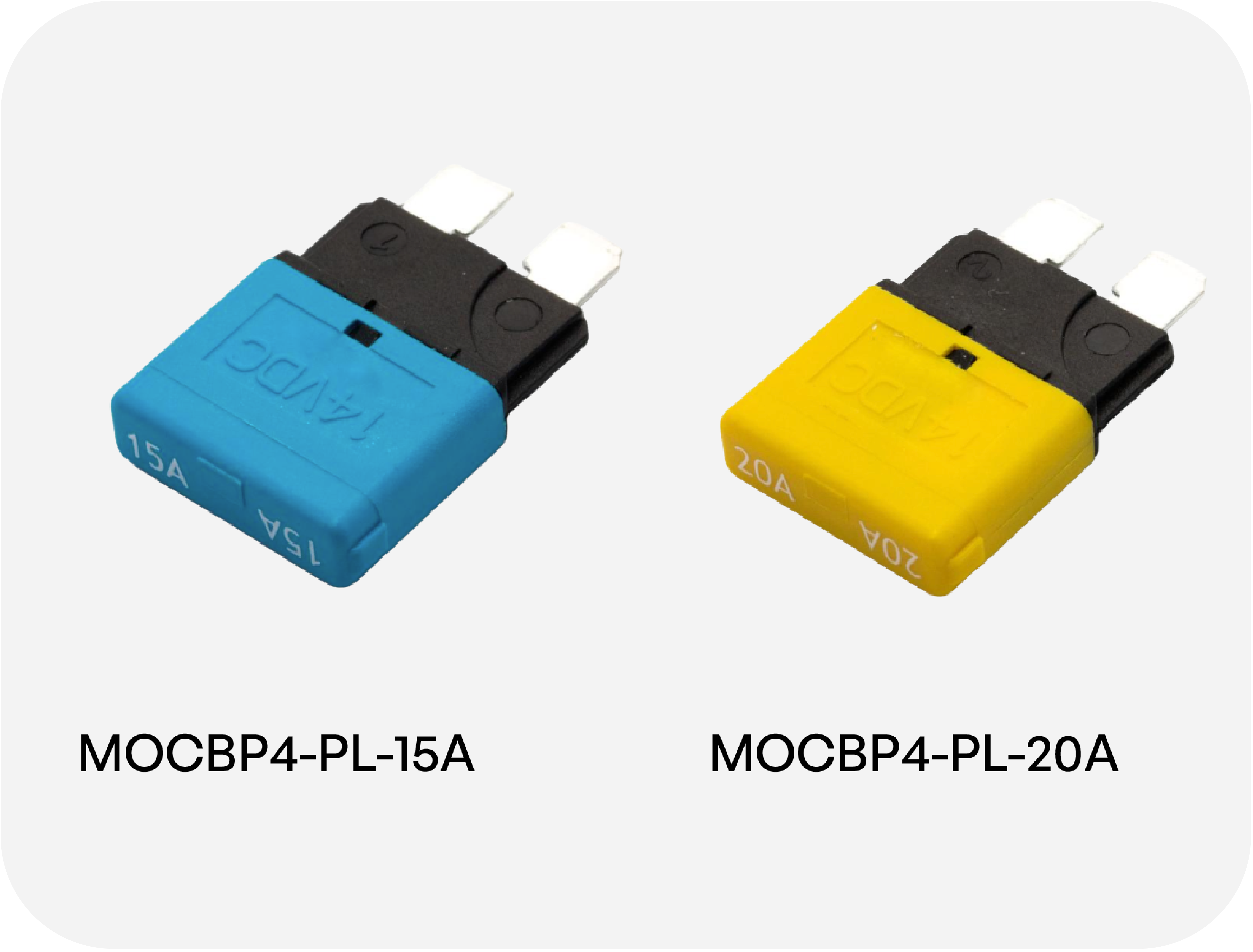 15 amp and 20 amp aftermarket circuit breakers for automotive, marine, RV, and DC accessory circuits.